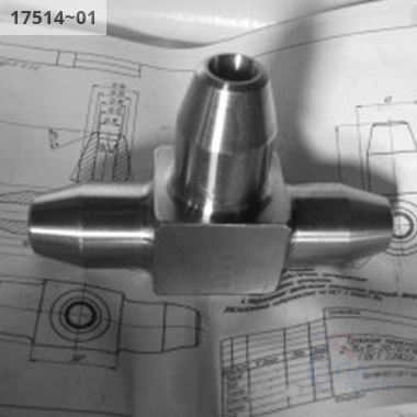 Тройник проходный для соединений трубопроводов по внутреннему конусу Ду34 DМ45х1,5 12Х18Н9Т ГОСТ 16058-70